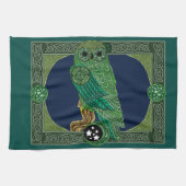 Celtic Green Owl Handtuch (Horizontal)