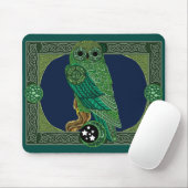 Celtic Green Owl Mousepad (Mit Mouse)