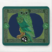 Celtic Green Owl Mousepad (Vorne)