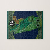 Celtic Green Owl Puzzle (Horizontal)