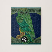 Celtic Green Owl Puzzle (Vertikal)