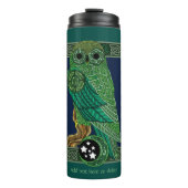 Celtic Green Owl Thermosbecher (Vorderseite)