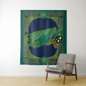 Celtic Green Owl Wandteppich (Beispiel)