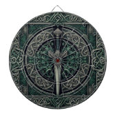 Celtic Green und Silver Sword Dartscheibe (vorne)