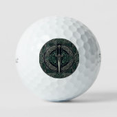 Celtic Green und Silver Sword Golfball (Vorderseite)