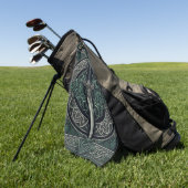 Celtic Green und Silver Sword Golfhandtuch (Gras)