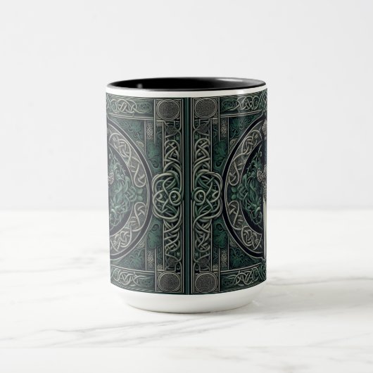 Celtic Green und Silver Sword Tasse (Zentrum)