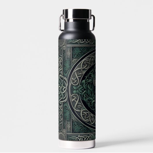 Celtic Green und Silver Sword Trinkflasche (Vorne)