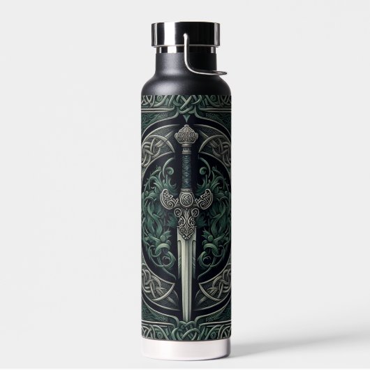 Celtic Green und Silver Sword Trinkflasche (Links)