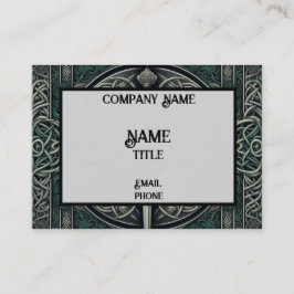 Celtic Green und Silver Sword Visitenkarte