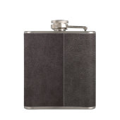 Celtic Griffin auf dunklem Leder Flachmann (Rückseite)