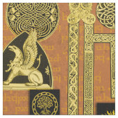 Celtic Gryphon und Kells Stoff (Nahaufnahme)