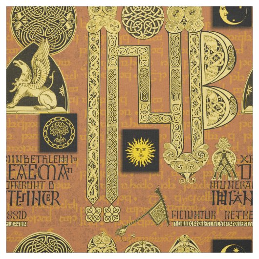 Celtic Gryphon und Kells Stoff (Muster)