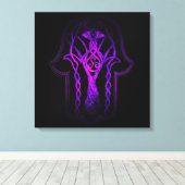 Celtic Hamsa Hand (Lila) Leinwanddruck (Insitu (Holzboden))