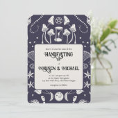 Celtic Handfastation Zeremonie Magical Forest Wedd Einladung (Stehend Vorderseite)