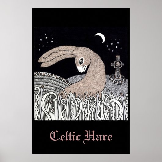 Celtic Hare Fine Art Poster (Vorne)
