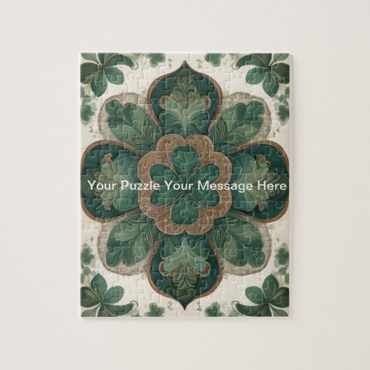 Celtic Harmony: Kleeblatt Mandala Puzzle (Vertikal)
