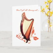 Celtic Harp Birthday Card Karte (Gelbe Blume)