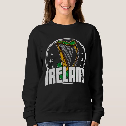 Celtic Harp Instrument Plucked String Harpist Musi Sweatshirt (Vorderseite)