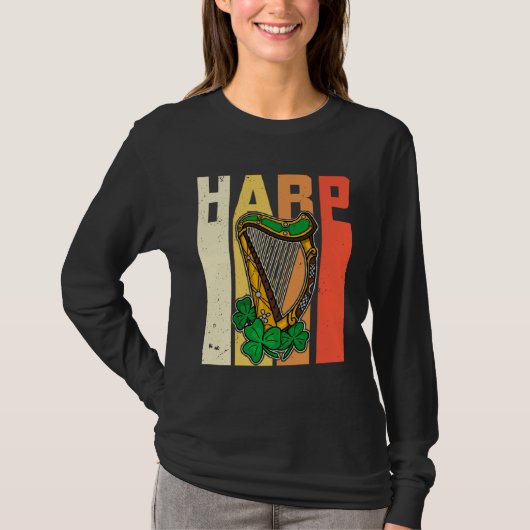 Celtic Harp Instrument Plucked String Harpist Musi T-Shirt (Vorderseite)