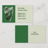 Celtic Harp Music Theme Lesezeichen oder Visitenka Visitenkarte (Vorne/Hinten)