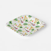 Celtic Harp St. Patrick's Day Pattern Pappteller (Gewinkelt)