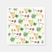 Celtic Harp St. Patrick's Day Pattern Serviette (Vorderseite)