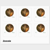 Celtic Harp Weihnachtsgeschenke Labels Quadratischer Aufkleber (Blatt)
