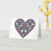 Celtic Heart Card Karte (Gelbe Blume)