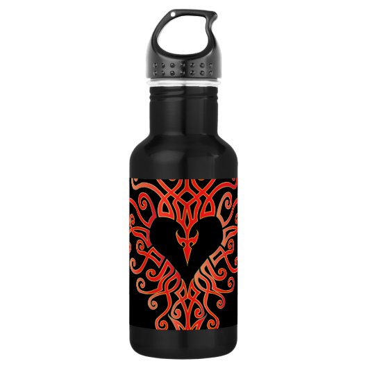 Celtic Heart Cross Edelstahlflasche (Vorderseite)