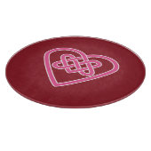 Celtic Heart Cutting Board (Red Background) Schneidebrett (Ecke)