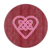 Celtic Heart Cutting Board (Red Background) Schneidebrett (Vorderseite)