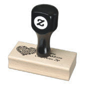 Celtic Heart Design Address Gummistempel (Stempel)