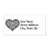 Celtic Heart Design Address Gummistempel (Prägung)