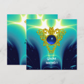 CELTIC HEART hell blau Einladung (Vorne/Hinten)