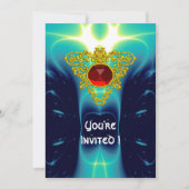 CELTIC HEART hell blau Einladung (Vorderseite)