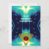 CELTIC HEART hell blau Einladung (Rückseite)