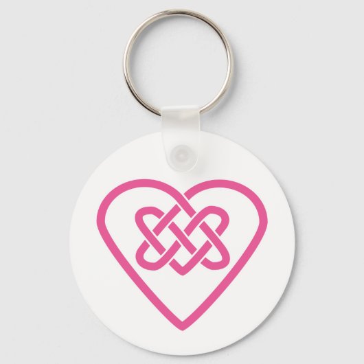 Celtic Heart Keychain - White Background Schlüsselanhänger (Vorderseite)