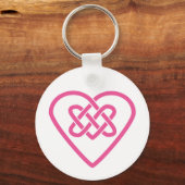 Celtic Heart Keychain - White Background Schlüsselanhänger (Vorderseite)
