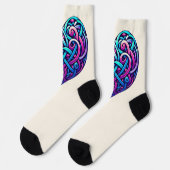 Celtic Heart mit Cream Background Socken (Linkes Detail)