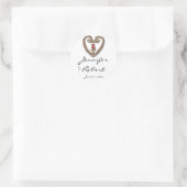 Celtic Heart mit Rote Rose Umschlag Aufkleber (Tasche)