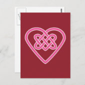 Celtic Heart Postcard - Red Background Postkarte (Vorne/Hinten)
