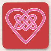 Celtic Heart Red Beverage Coaster Getränkeuntersetzer (Vorderseite)