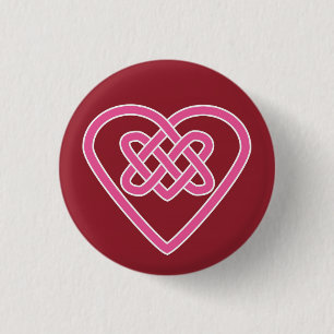 Celtic Heart Round Button