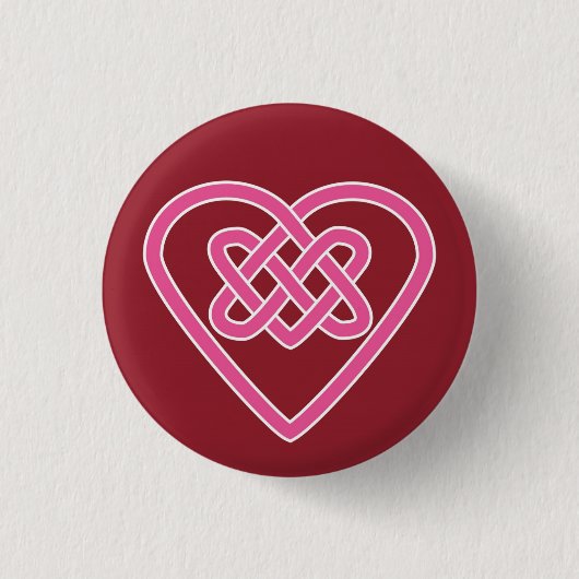 Celtic Heart Round Button (Vorderseite)