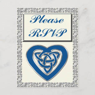 Celtic Heart RSVP Karte