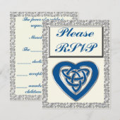Celtic Heart RSVP Karte (Vorne/Hinten)