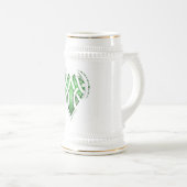 Celtic Heart Tattoo Design Bierglas (VorderseiteRechts)