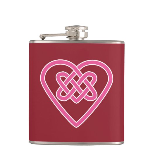 Celtic Heart Vinyl Wrapped Flask Flachmann (Vorderseite)