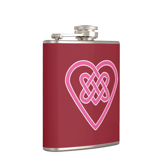 Celtic Heart Vinyl Wrapped Flask Flachmann (Rechts)